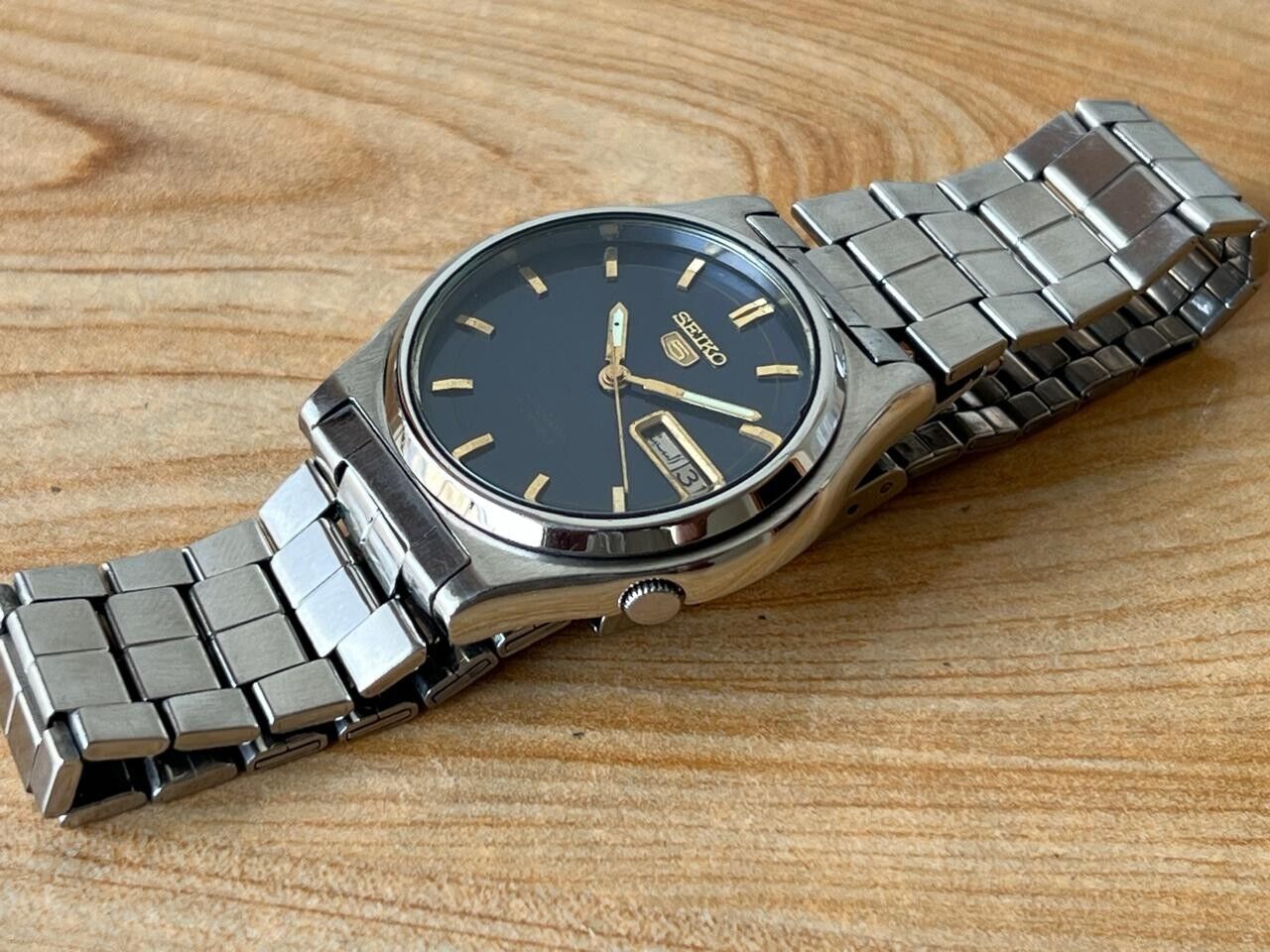 Vintage Seiko 5 Blue 7009-3041 Automatic 37mm Men’s Watch, Perfect