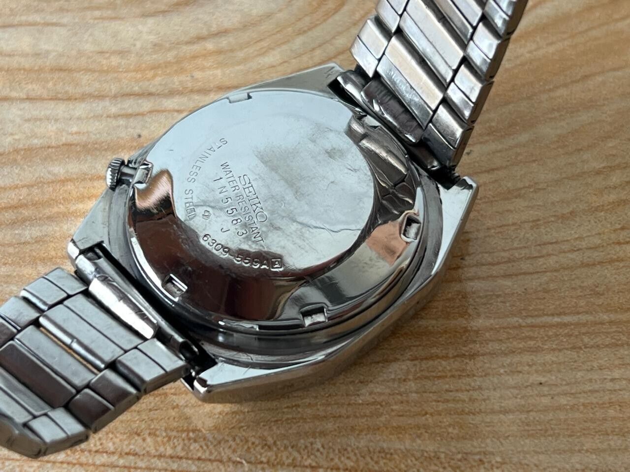 Vintage Seiko 5 Silver Dial 6309-559A Automatic 35mm Men’s Watch, Perfect