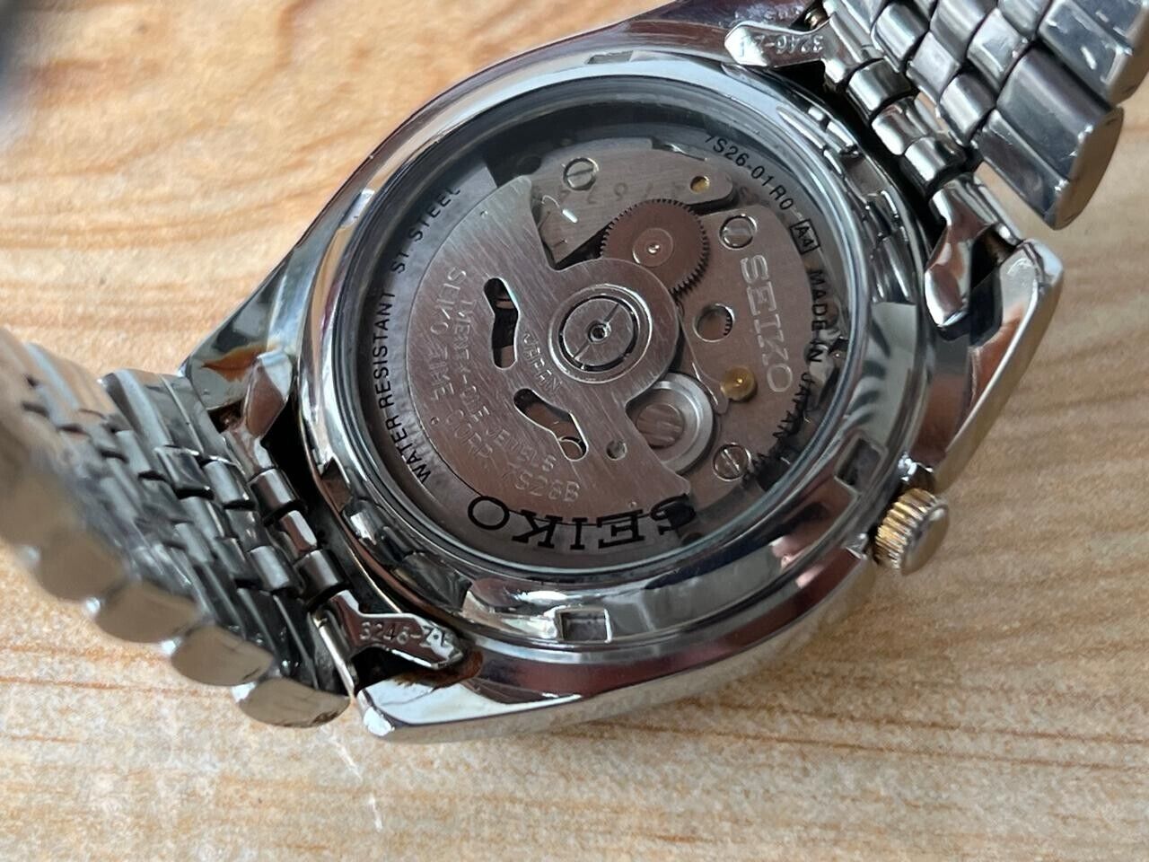Seiko 5 Gold Dial 7s26-01r0 Automatic 21 Jewels 37mm Men’s Watch, Perfect