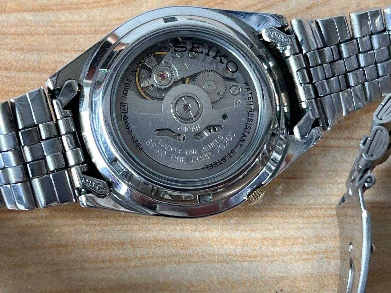 Seiko 5 Gold Dial 7s26-00x0 Automatic 21 Jewels 37mm Men’s Watch, Perfect