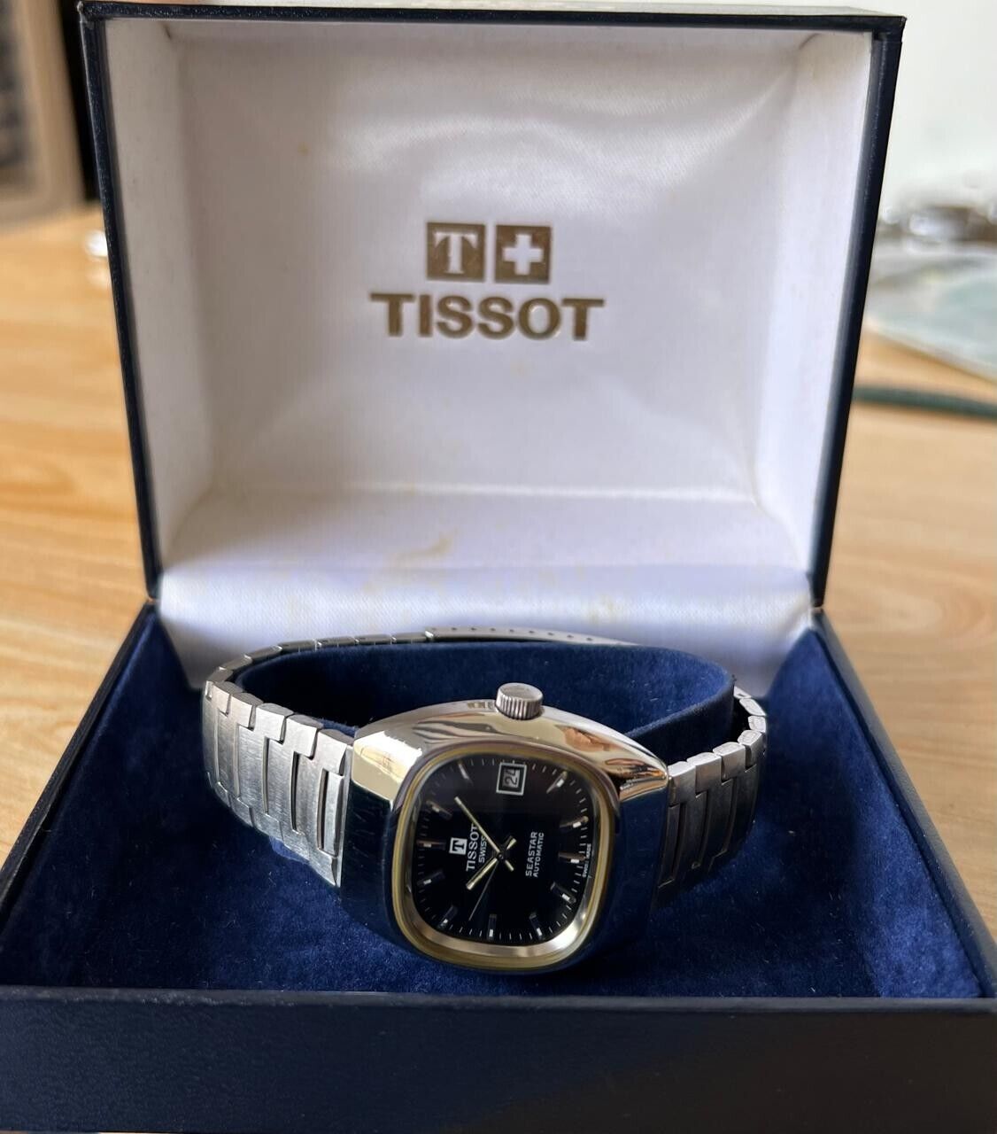 Vintage Tissot Seastar NOS 37mm Automatic Men's Watch, Perfect + Box