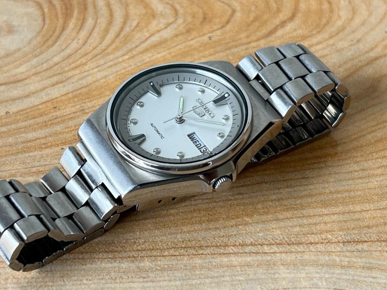 Vintage Seiko 5 Silver Dial 6309-7270 Automatic 34mm Men’s Watch, Perfect