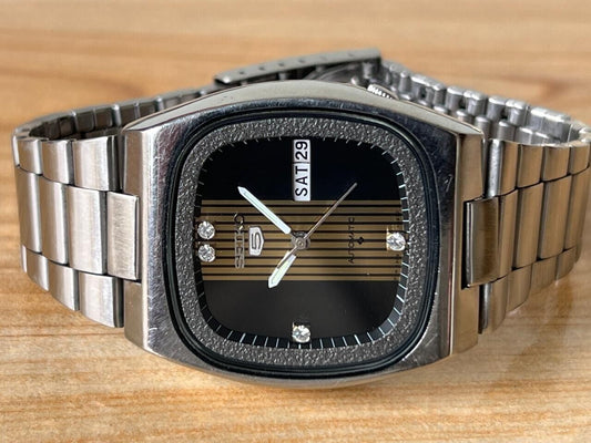 Vintage Seiko 5 Diamond Dial 6309-518A Automatic 35mm Men’s Watch, Perfect