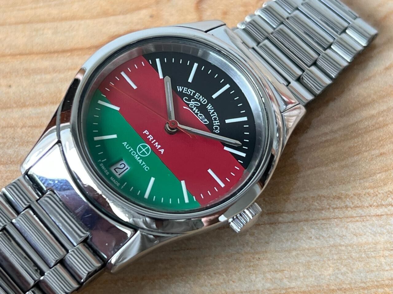 Vintage West End Co UAE Flag Dial 34mm Automatic Men’s Watch, Perfect
