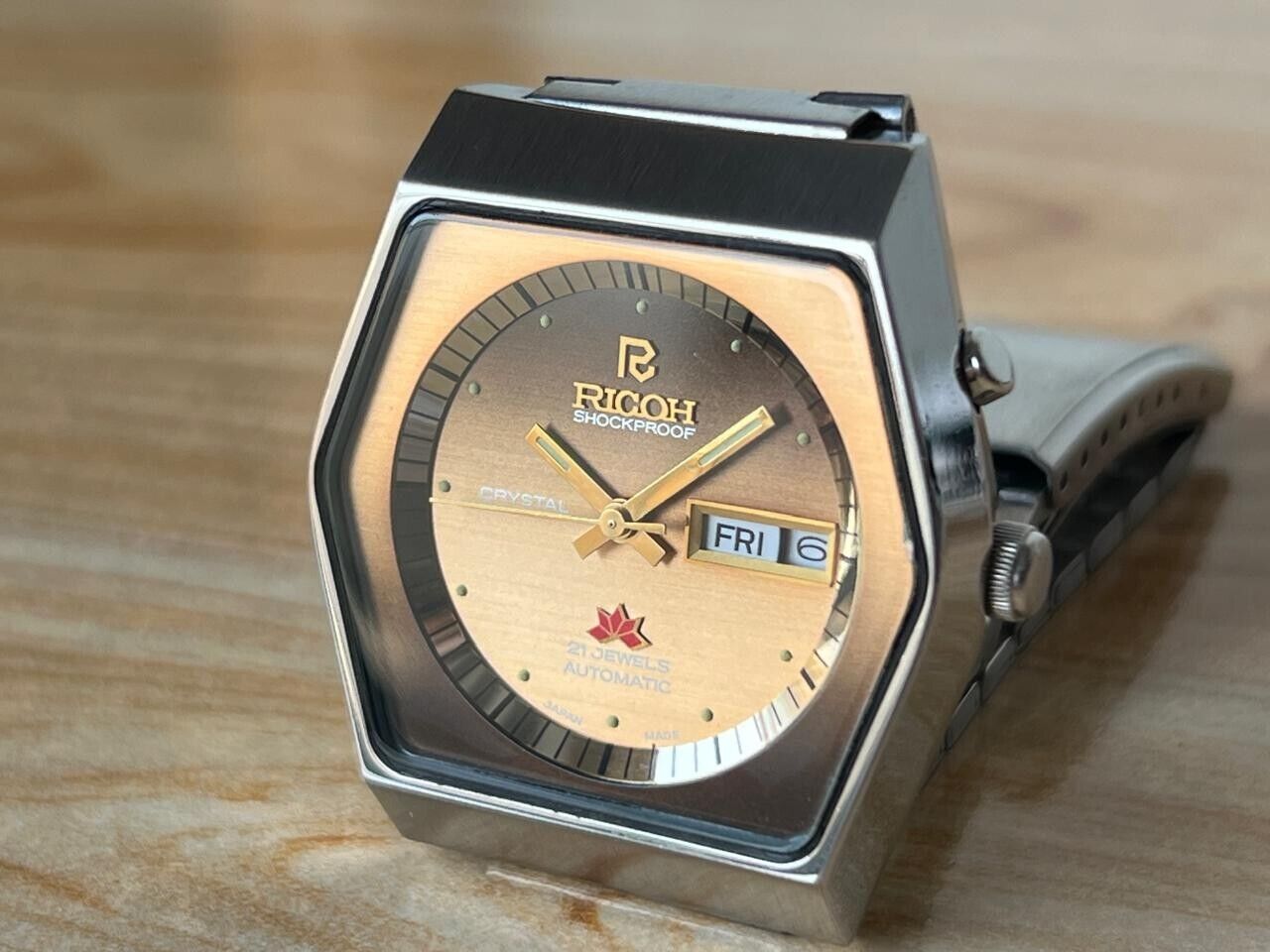 Vintage Ricoh Crystal NOS Automatic 36mm Men’s Watch, Perfect