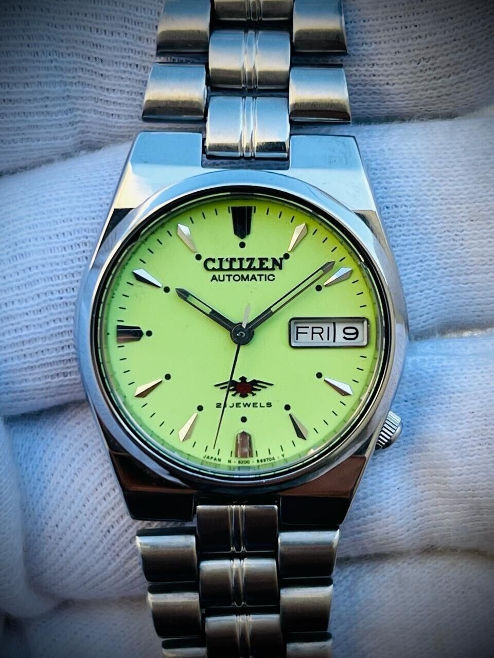 Vintage Citizen Radium Dial Automatic Unisex Watch, Beautiful 31mm
