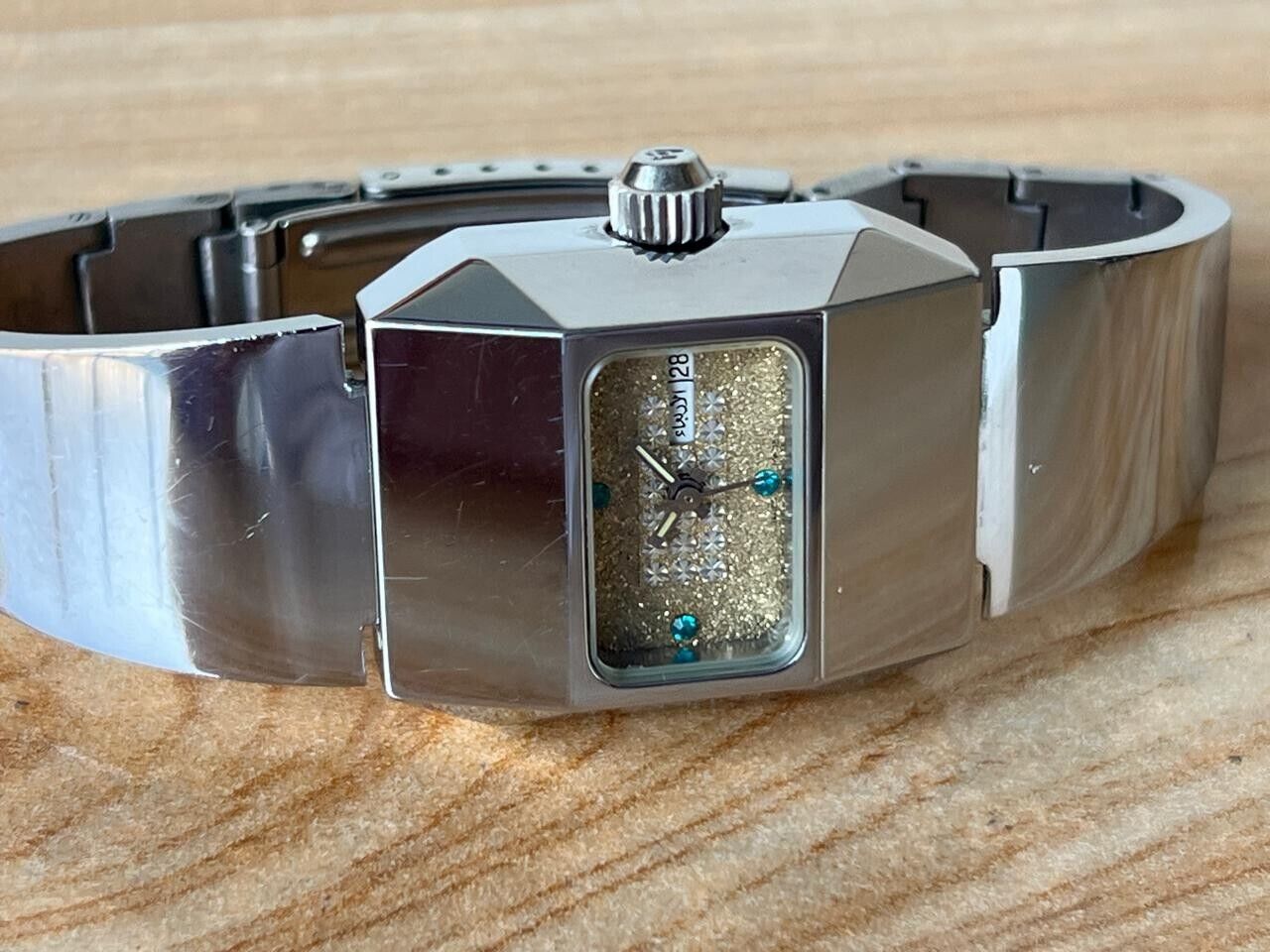 Vintage Louis Rossel Rare Dial 28mm Automatic Ladies Watch NOS