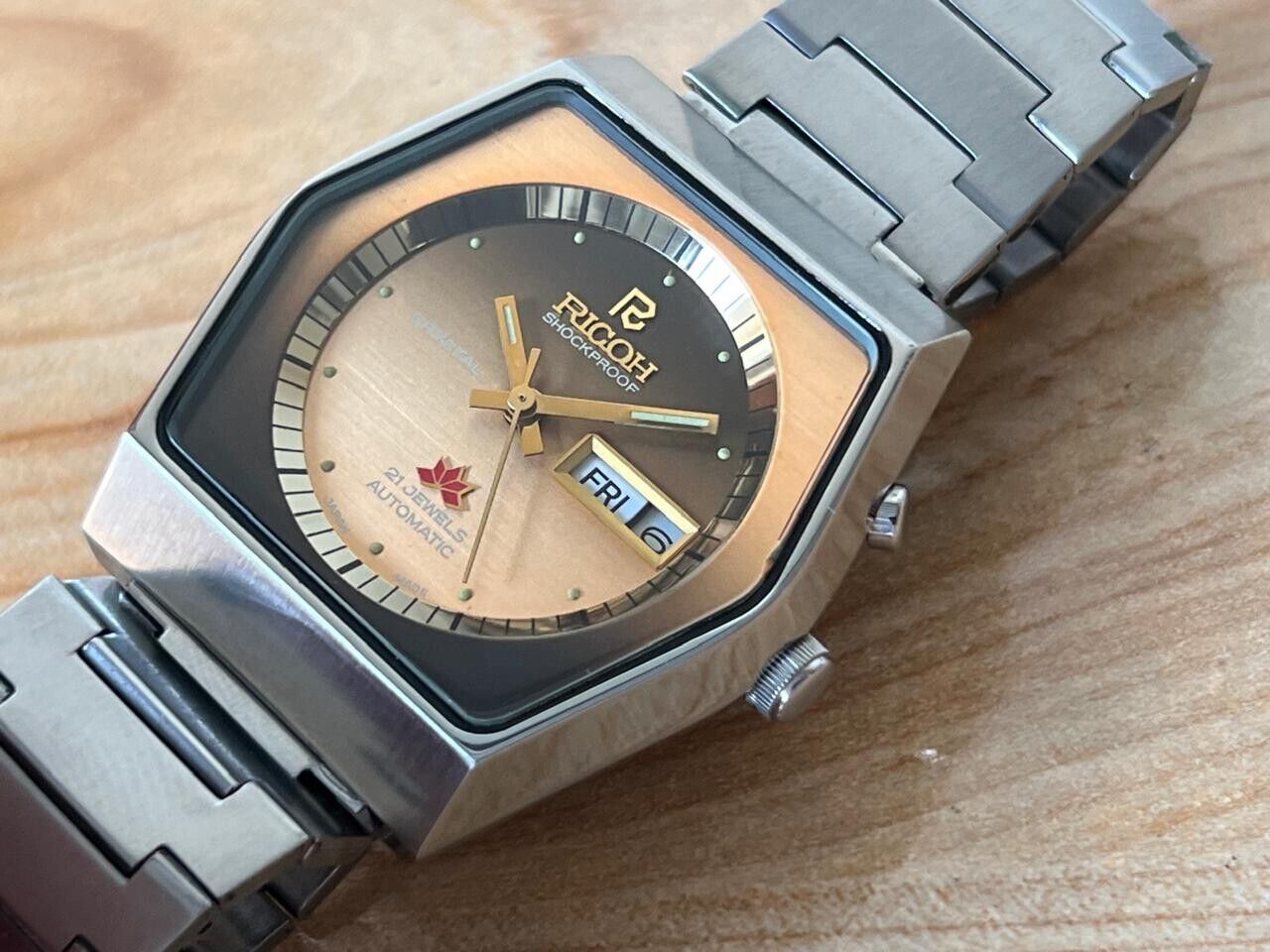 Vintage Ricoh Crystal NOS Automatic 36mm Men’s Watch, Perfect