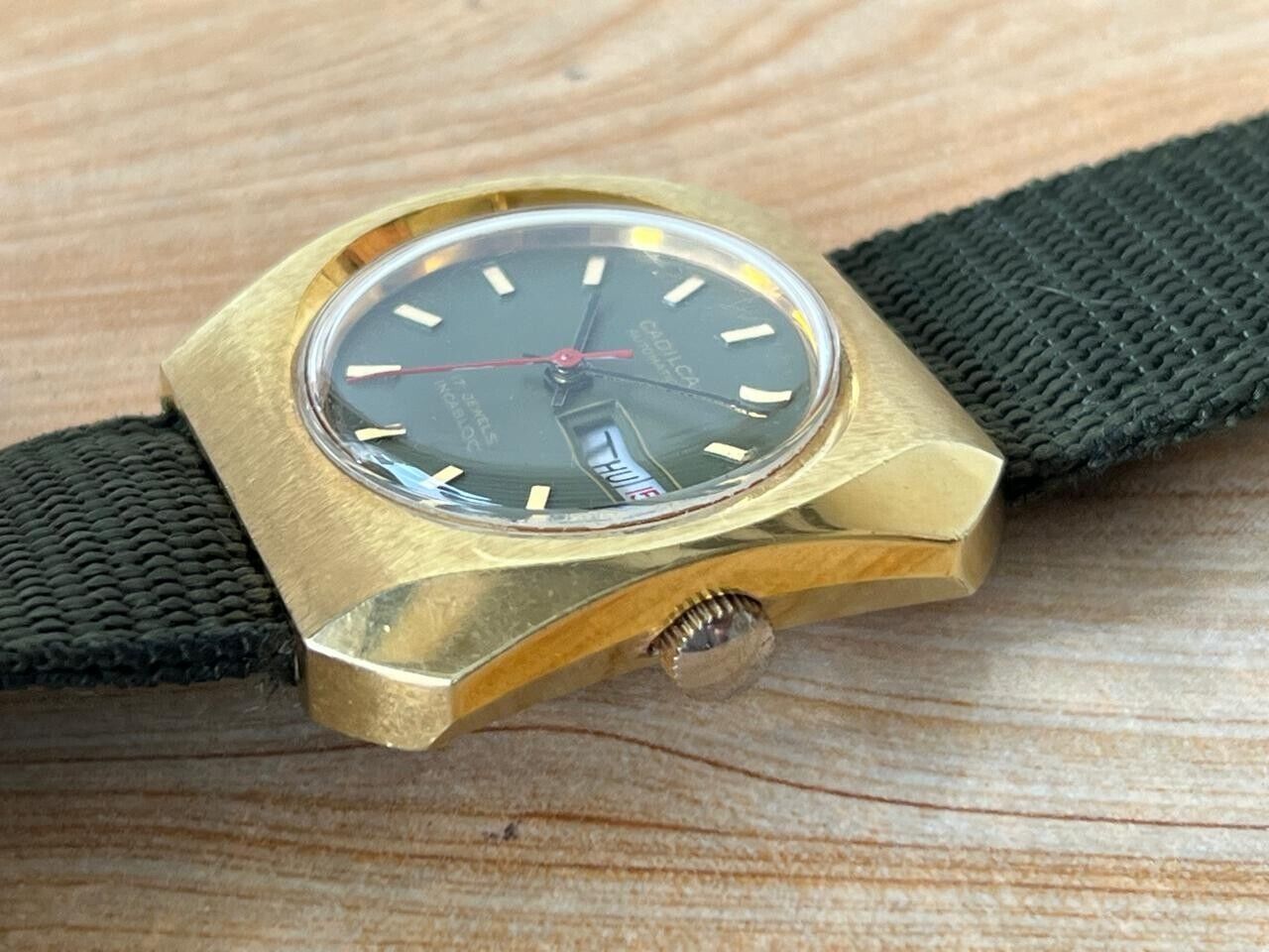 Vintage Cadilca Green Dial Automatic 38mm Men’s Watch, Perfect