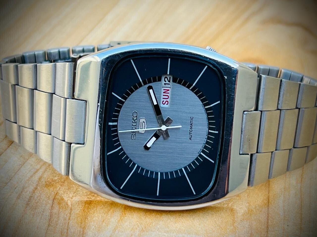 Vintage Seiko 5 Automatic Unique 6309-6010 Mens Watch 35mm