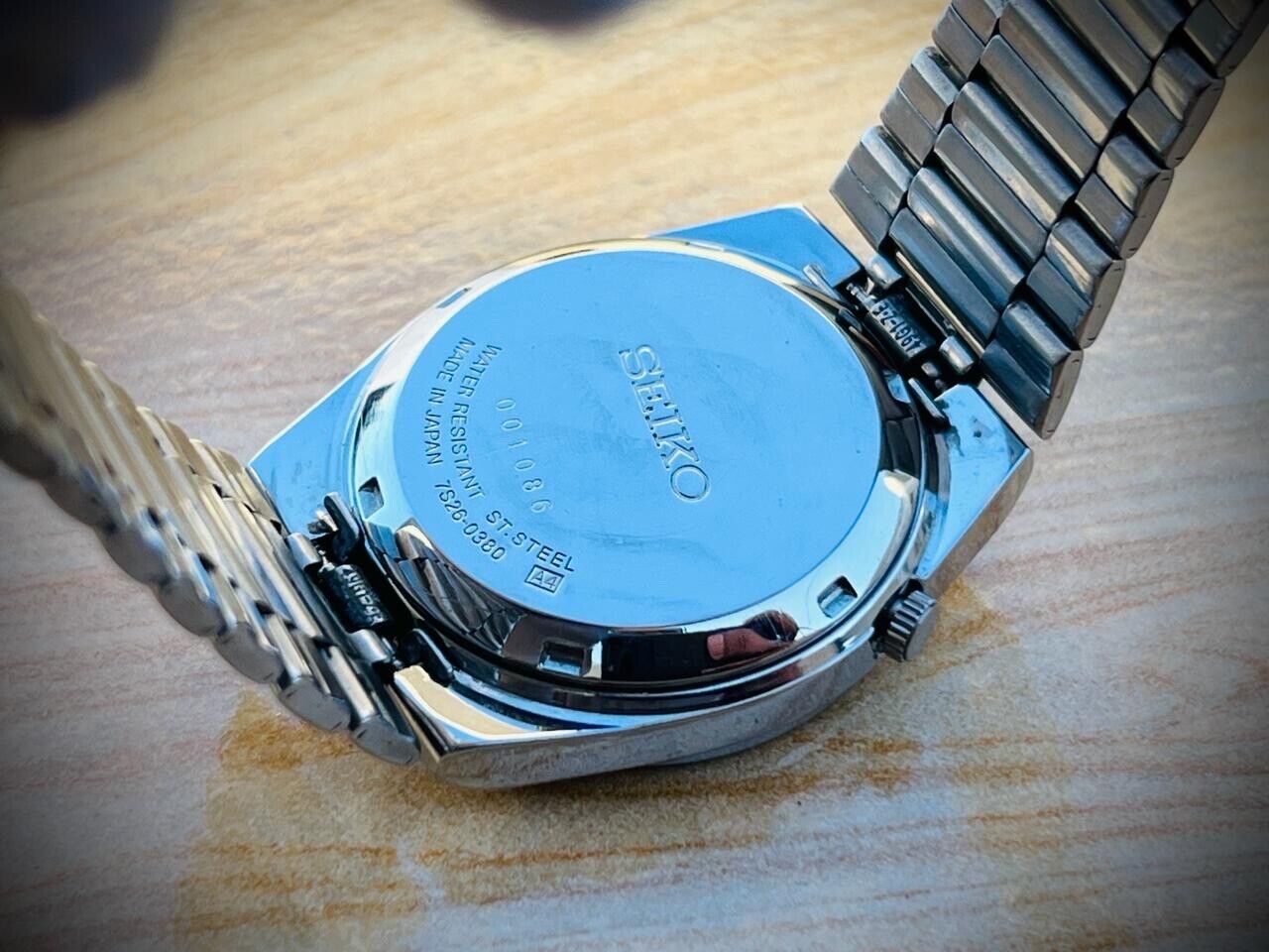 Vintage Seiko 5 Automatic Railway Radium Dial 21J 7s26-0380, 35mm Mens Watch