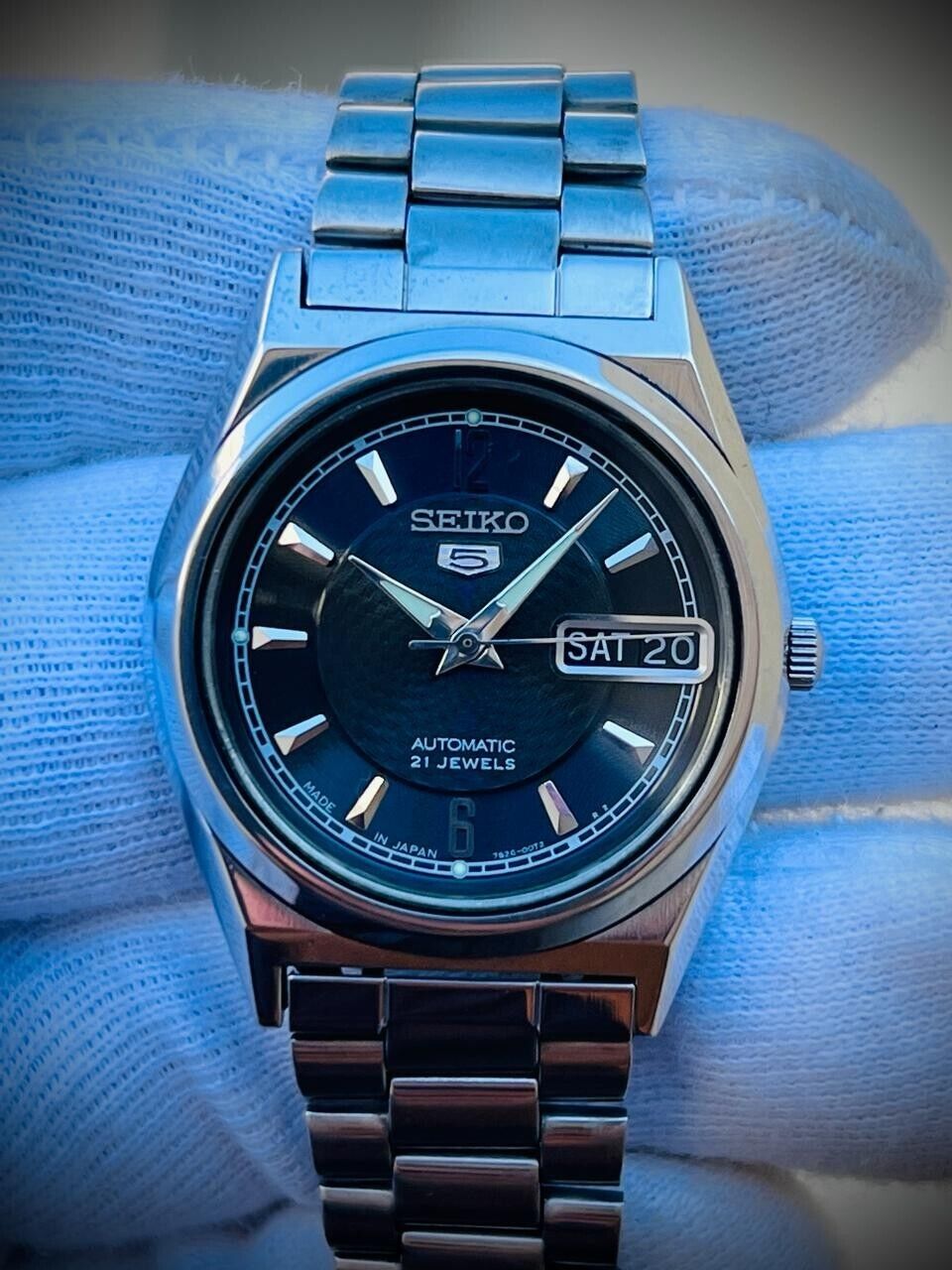 Seiko 5 Automatic Black Dial 21 Jewels 7s26-0450 Japan 34mm