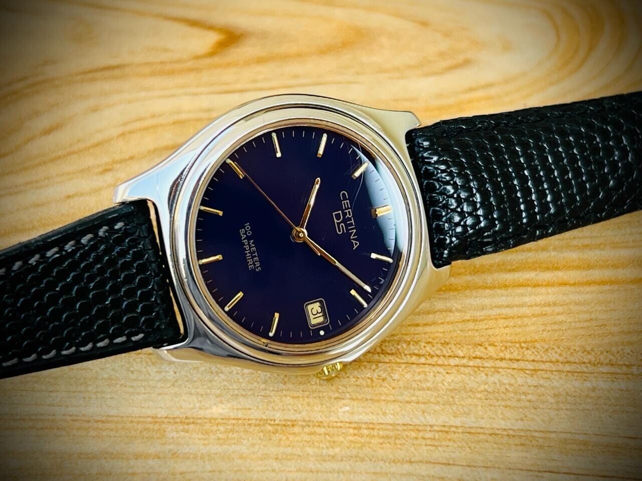 Certina DS 100m Sapphire Quartz Mens Watch 35mm, Swiss Made, Dress Watch