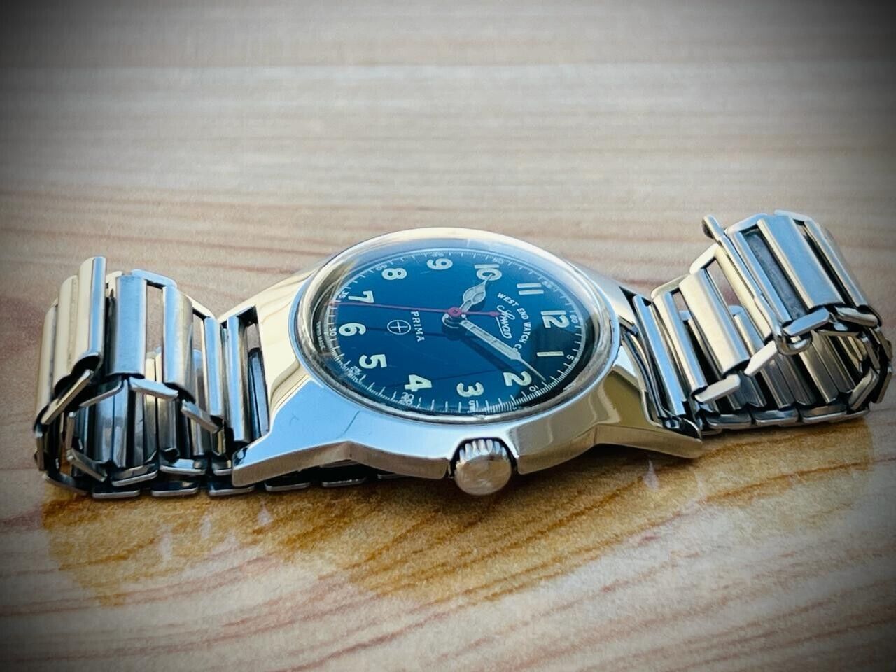 Vintage West End Black Dial Manual Wind Gents Watch 34mm, Swiss Made
