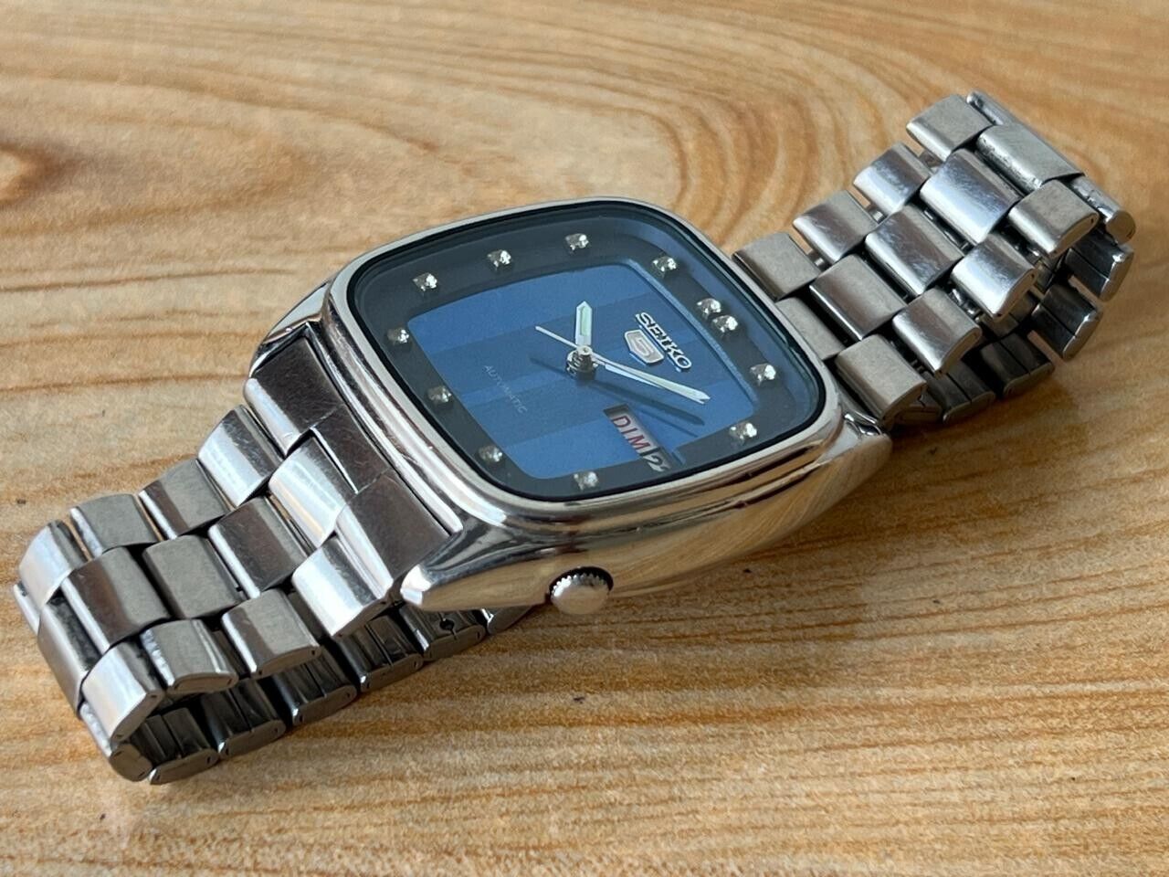 Vintage Seiko 5 Blue Diamond Dial 6309-5840 Automatic 35mm Men’s Watch, Perfect