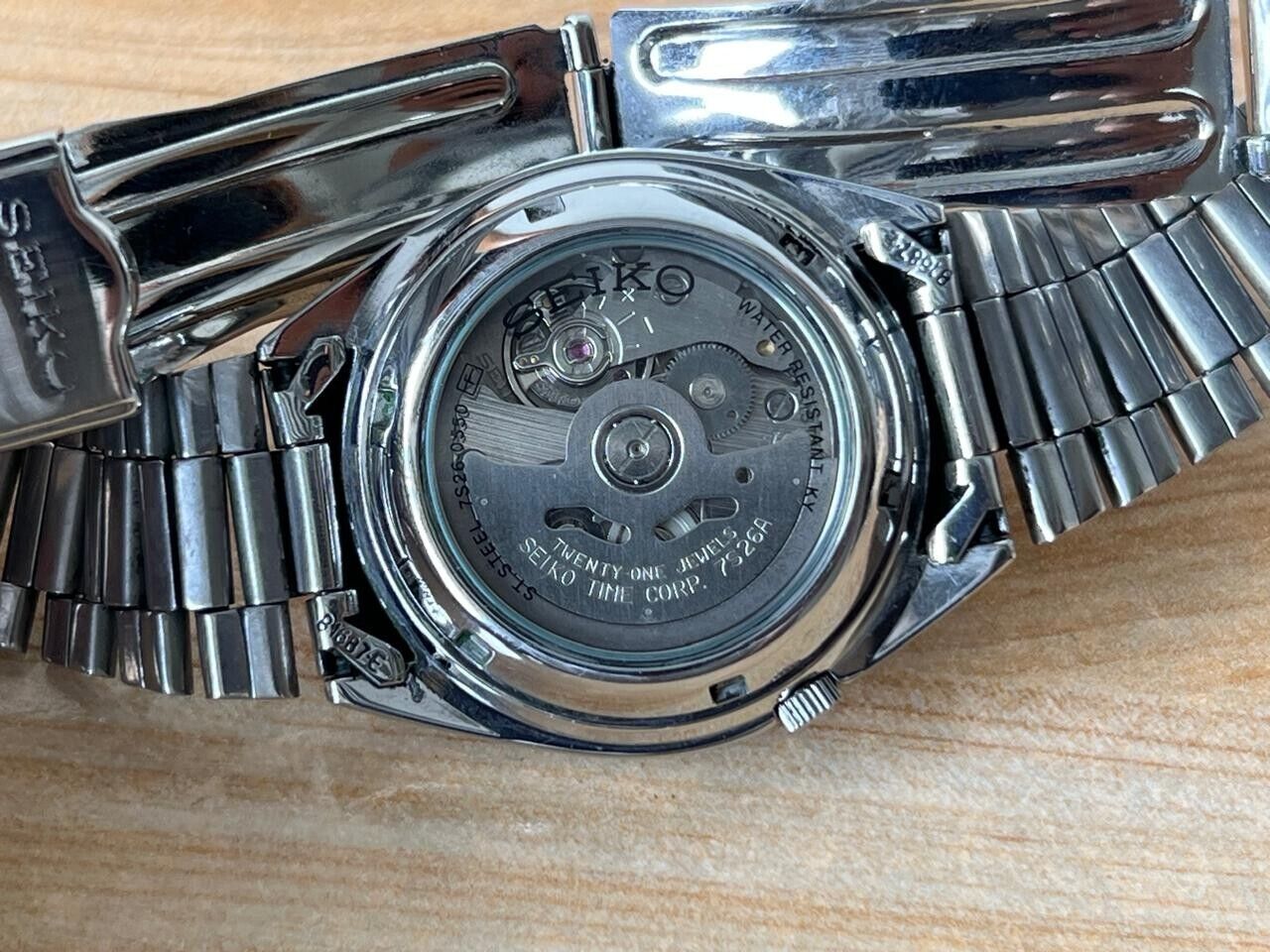 Seiko 5 Black Dial 7s26-0550 Automatic 21 Jewels 34mm Men’s Watch, Perfect