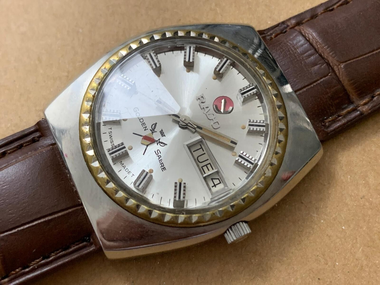 Vintage Watch Rado GOLDEN SABRE Automatic Mens Watch, 34mm Swiss Made