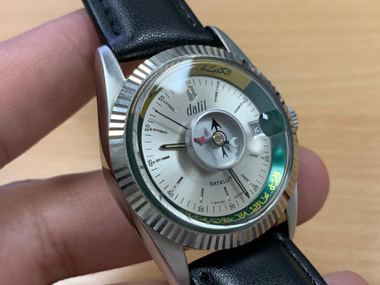 Vintage Dalil Muslim Satellite 1970’s NOS Mens Watch, ETA 2824, Swiss Made 35mm