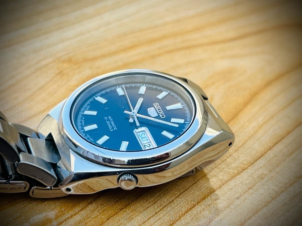 Seiko 5 Automatic 21 Jewels Blue Dial 7S26-02S0 38mm Men’s Watch