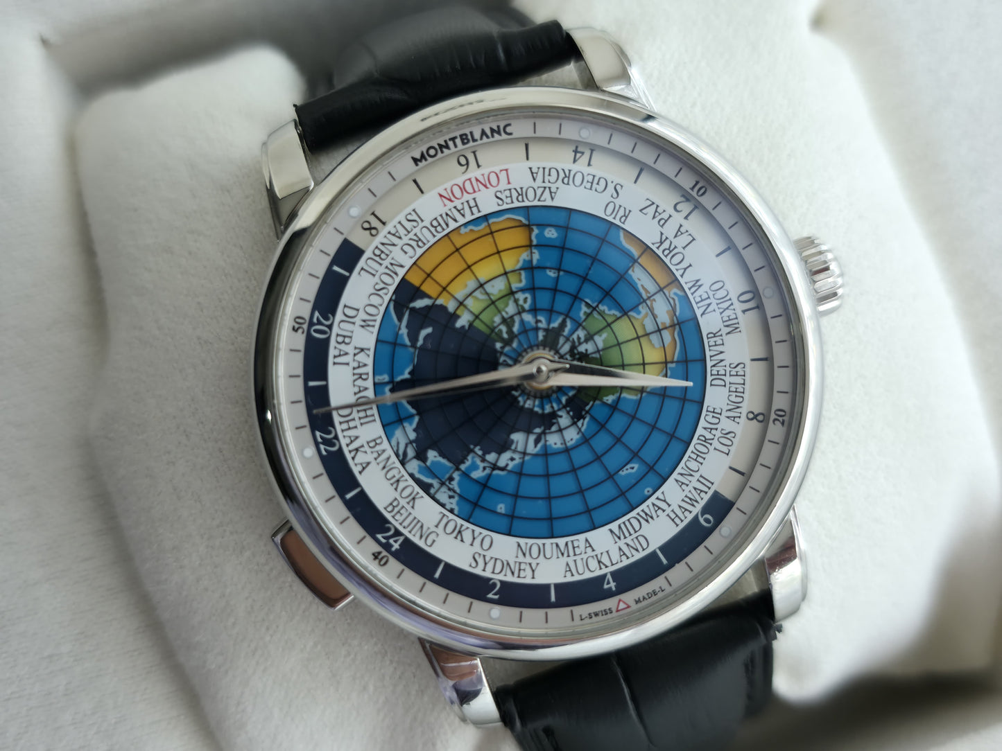 MONTBLANC ORBIS TERRARUM 4810 - 115071 Automatic World Timer Watch 43mm + Box