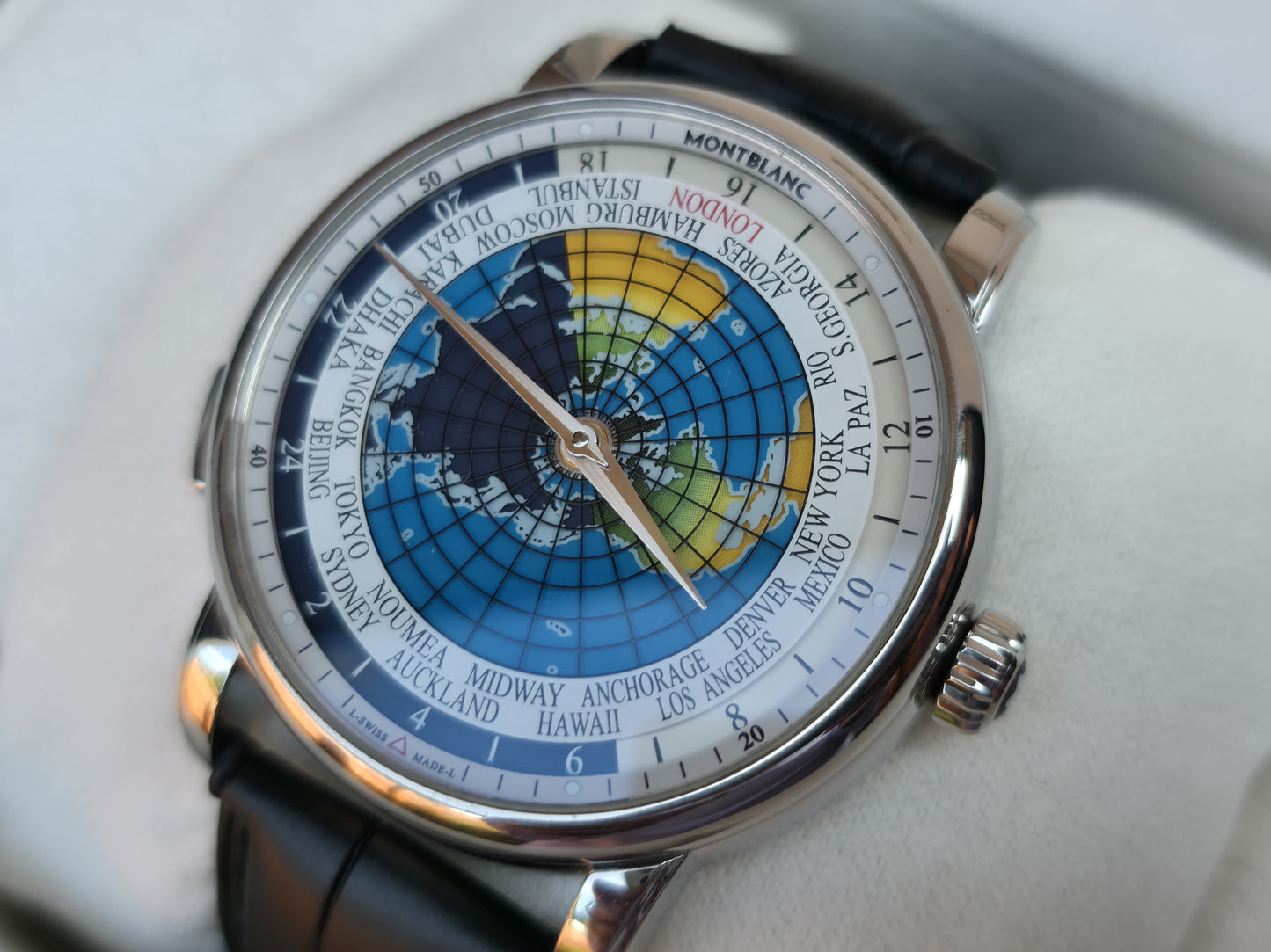 MONTBLANC ORBIS TERRARUM 4810 - 115071 Automatic World Timer Watch 43mm + Box