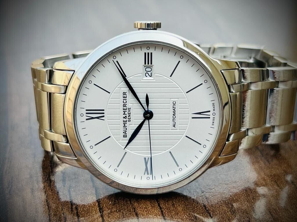 Baume & Mercier Classima Automatic Roman Silver Dial Steel Men's Watch 41mm - Grab A Watch Co