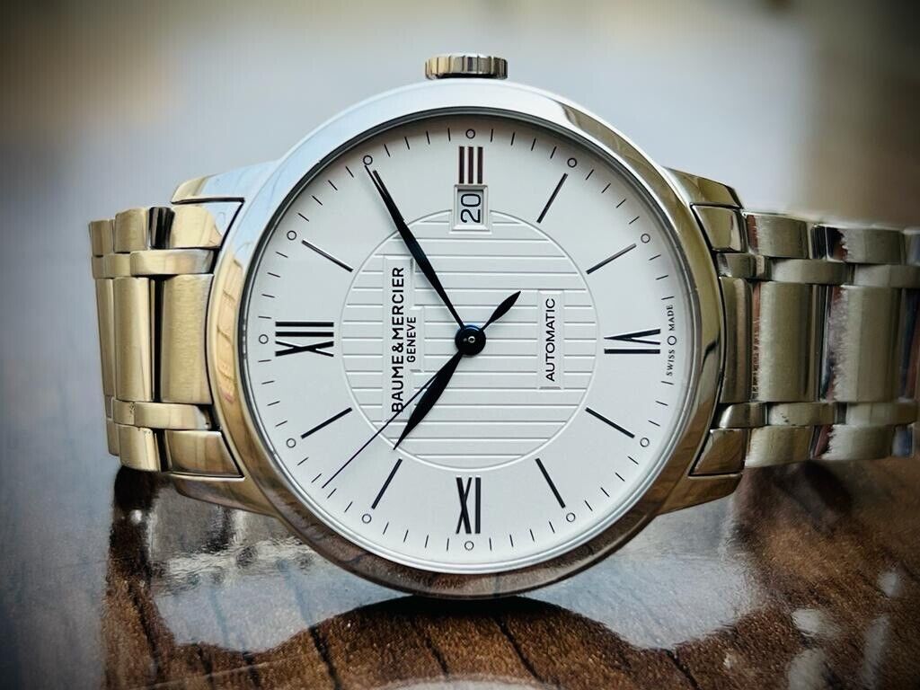 Baume & Mercier Classima Automatic Roman Silver Dial Steel Men's Watch 41mm - Grab A Watch Co