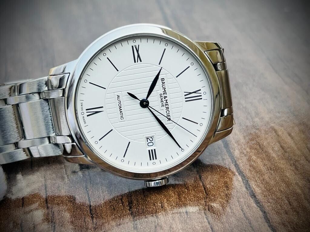 Baume & Mercier Classima Automatic Roman Silver Dial Steel Men's Watch 41mm - Grab A Watch Co