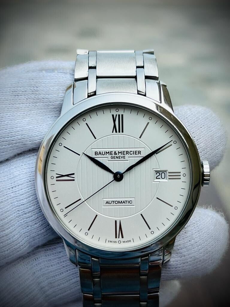 Baume & Mercier Classima Automatic Roman Silver Dial Steel Men's Watch 41mm - Grab A Watch Co