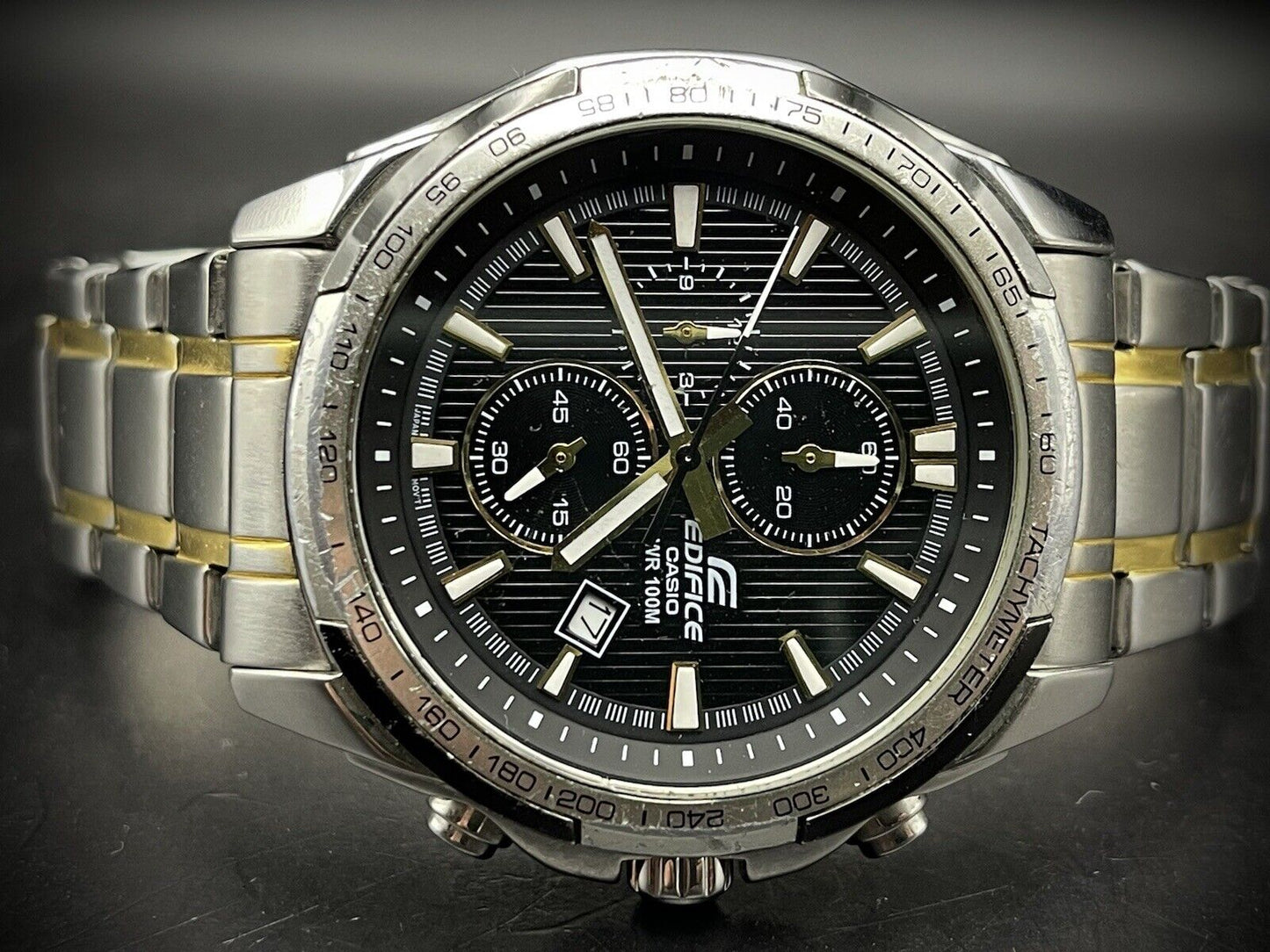 Beautiful Casio Edifice WR 100m Chronograph Gents Watch, Quartz, Beautiful Gift - Grab A Watch Co