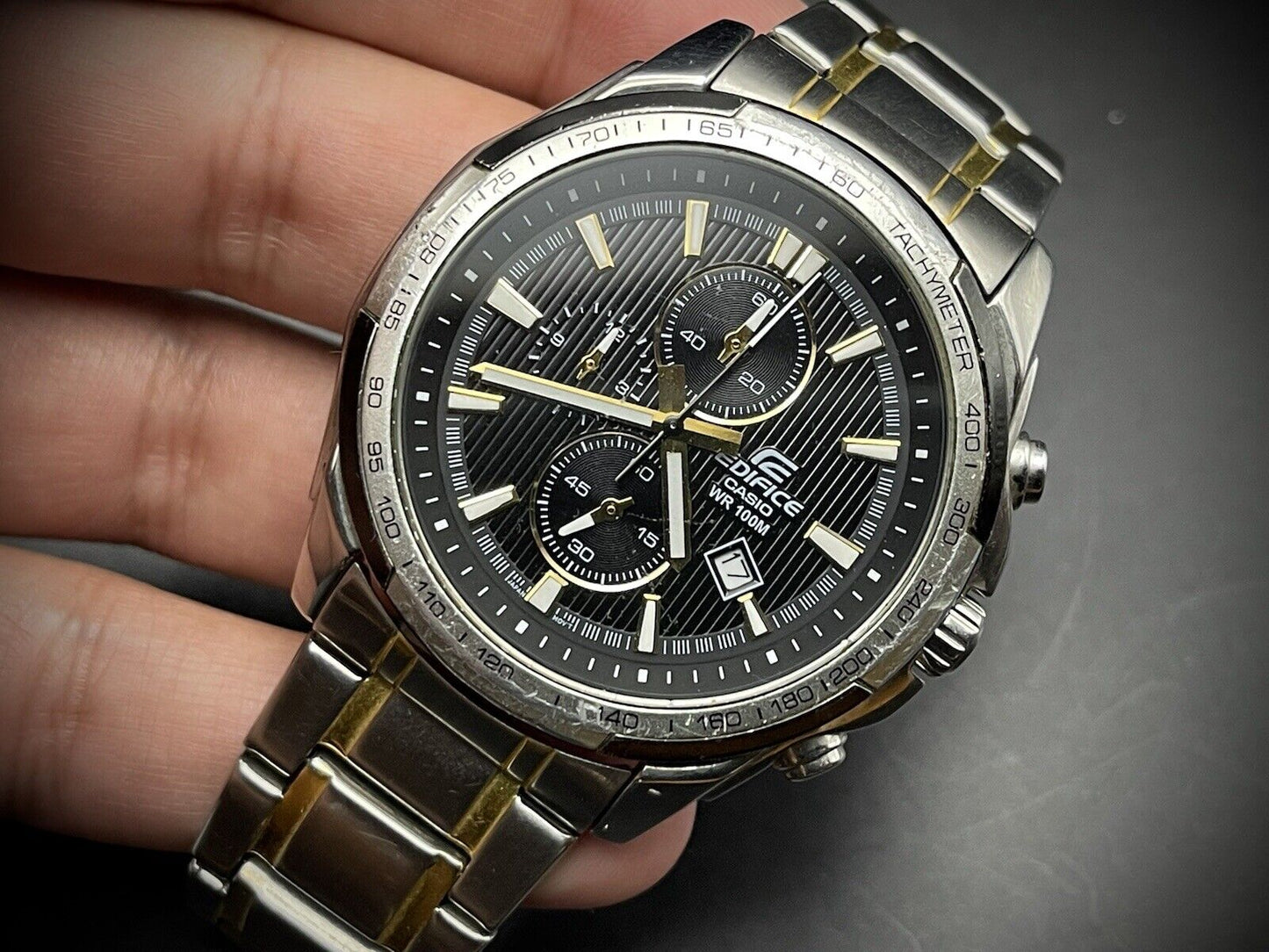 Beautiful Casio Edifice WR 100m Chronograph Gents Watch, Quartz, Beautiful Gift - Grab A Watch Co