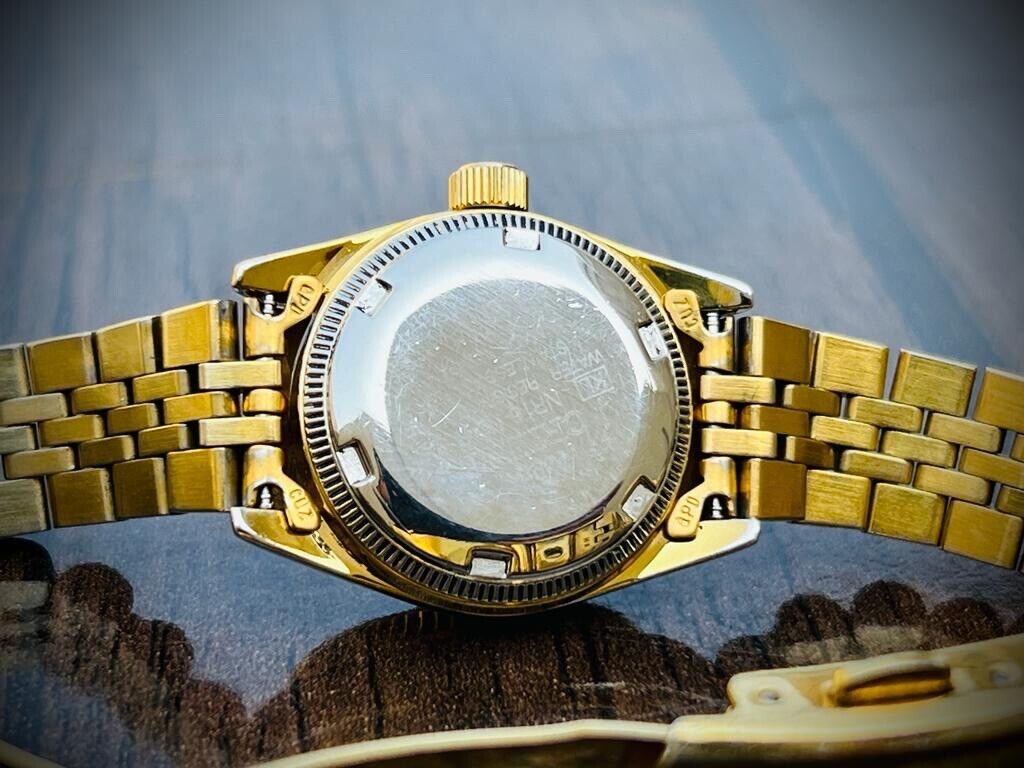 Beautiful Orient President Diamond Dial Automatic Ladies Watch 100m, Perfect - Grab A Watch Co