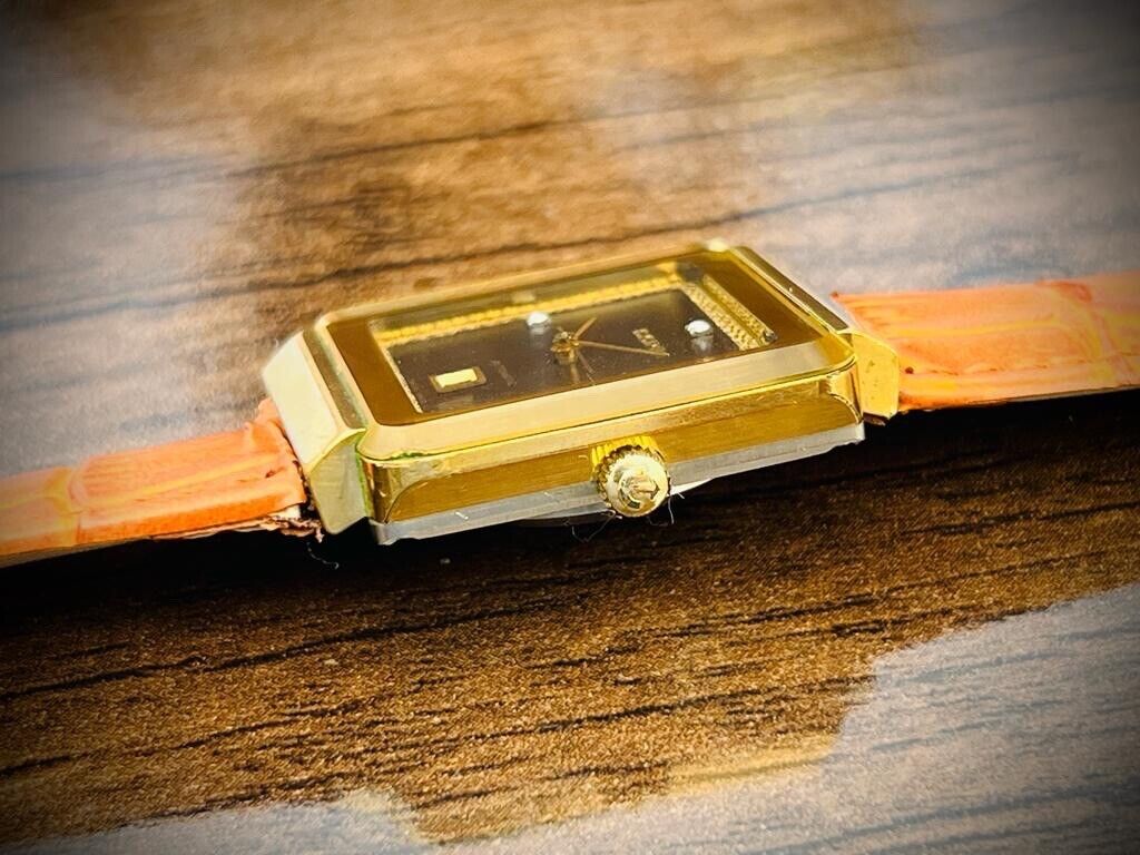 Beautiful Rado 35mm Black Diamond Dial Slim Quartz Mens Watch Swiss - Grab A Watch Co