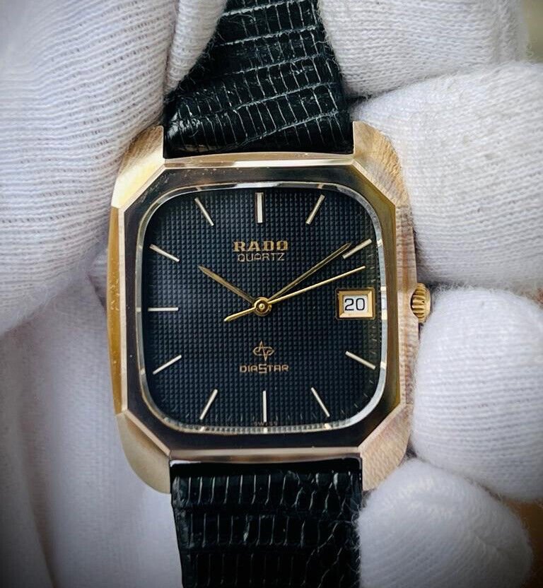 Beautiful Rado Diastar 32mm Black Dial Slim Quartz Mens Watch Swiss - Grab A Watch Co