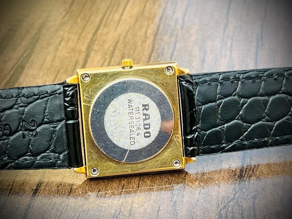 Beautiful Rado Florence 30mm Black Diamond Dial Slim Quartz Unisex Watch Swiss - Grab A Watch Co