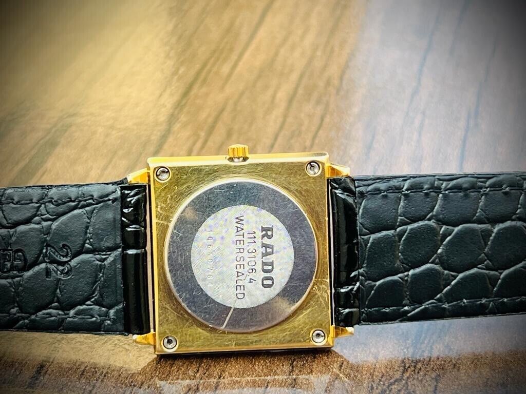 Beautiful Rado Florence 30mm Black Diamond Dial Slim Quartz Unisex Watch Swiss - Grab A Watch Co