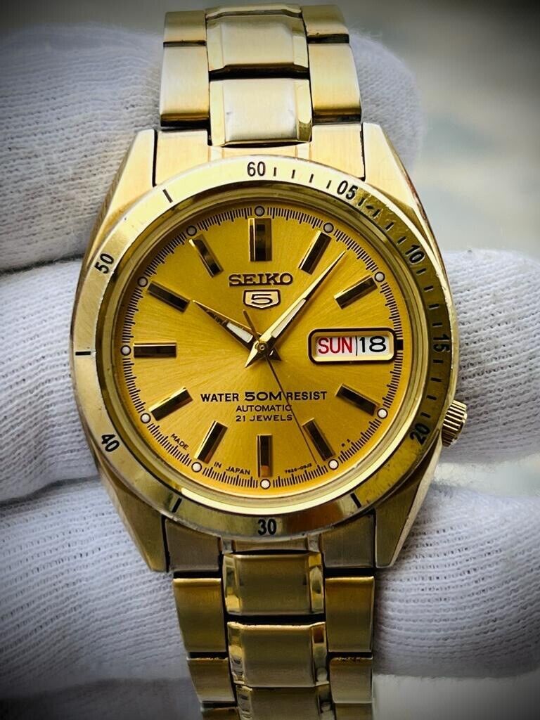 Beautiful Seiko 5 Automatic 50m 7S26-03C0 36mm Men’s Watch, Japan Made - Grab A Watch Co