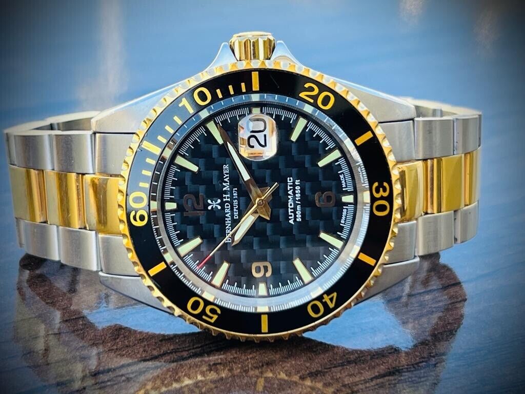 Bernhard H. Mayer 500m Divers Automatic Gents Watch, Perfect Box & Papers - Grab A Watch Co