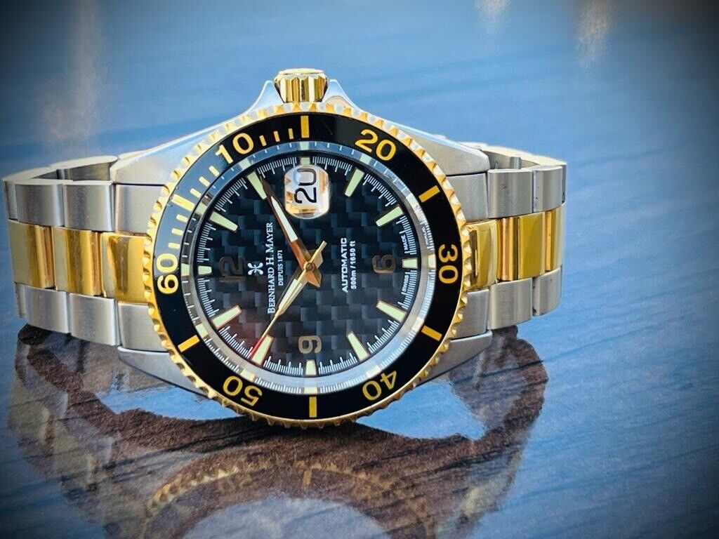 Bernhard H. Mayer 500m Divers Automatic Gents Watch, Perfect Box & Papers - Grab A Watch Co