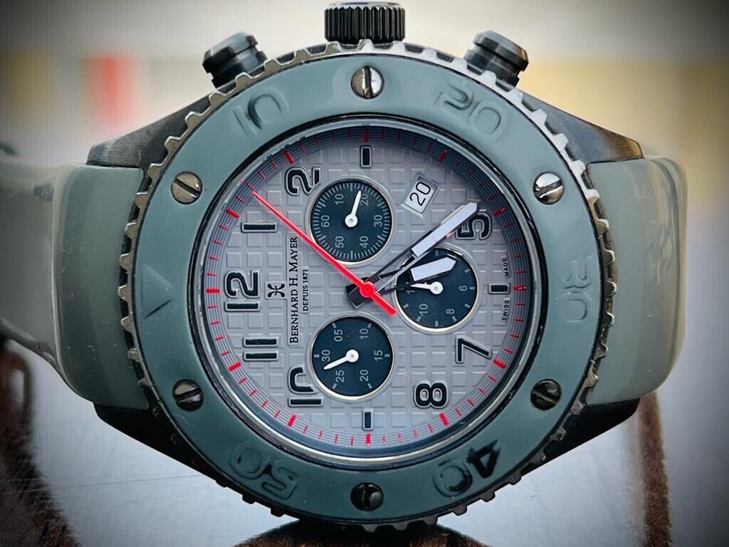 Bernhard H. Mayer Jumbo Size Chronograph 48mm Mens Watch, Swiss made - Grab A Watch Co