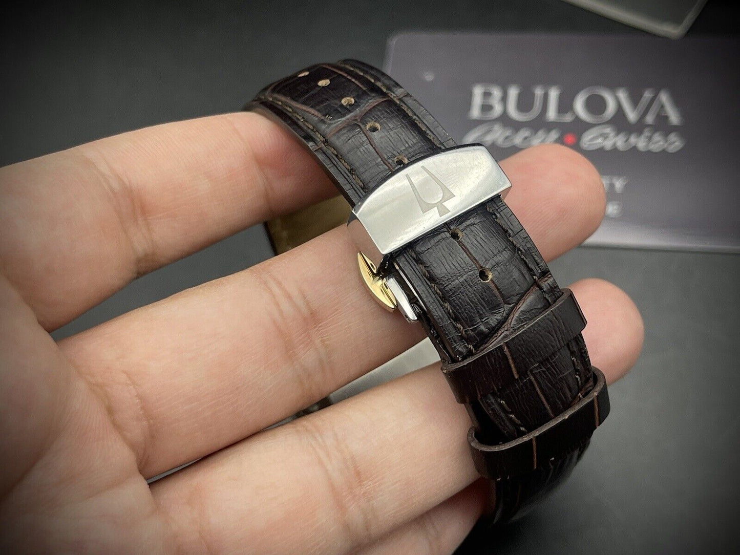 Bulova Accutron Accu-Swiss Automatic Chronograph Mens Watch With Cards RRP £2500 - Grab A Watch Co