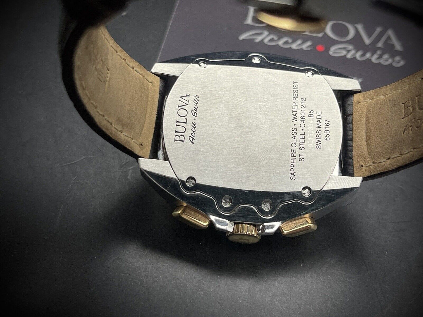 Bulova Accutron Accu-Swiss Automatic Chronograph Mens Watch With Cards RRP £2500 - Grab A Watch Co