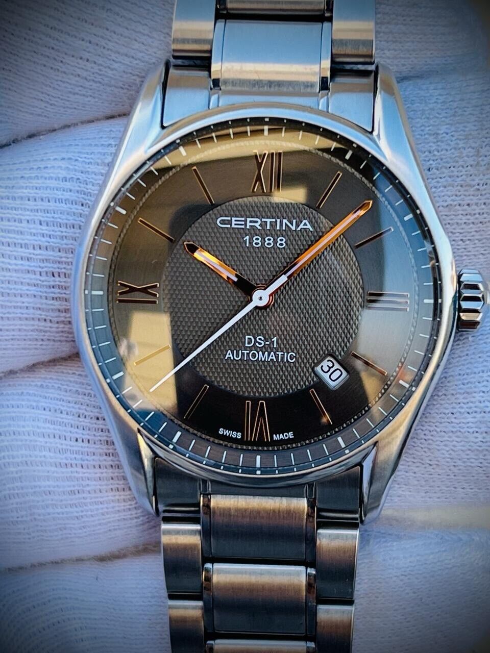 Certina DS-1 Automatic 100m Mens Watch 40mm, Swiss Made, Dress Watch - Grab A Watch Co