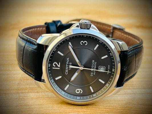 Certina DS Podium Grey Dial Automatic Mens Watch 39mm, Swiss Made, Dress Watch - Grab A Watch Co