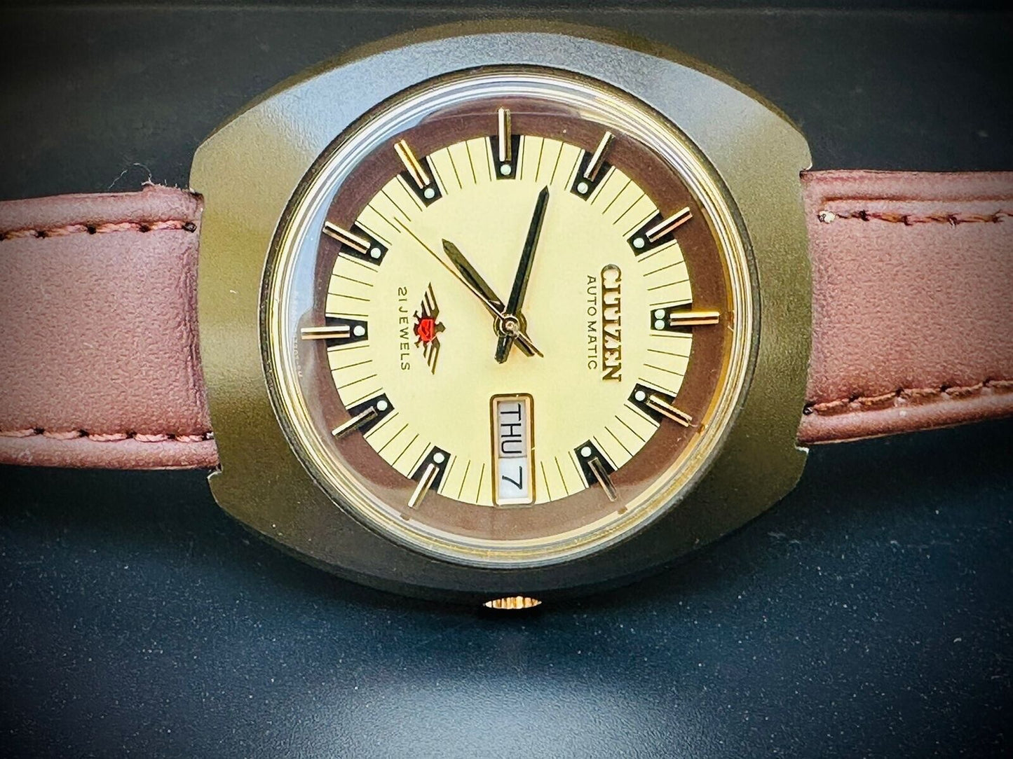 Citizen NOS Automatic 2/Tone Dial 21 Jewels 36mm Made in Japan Ref: 51-0751 - Grab A Watch Co