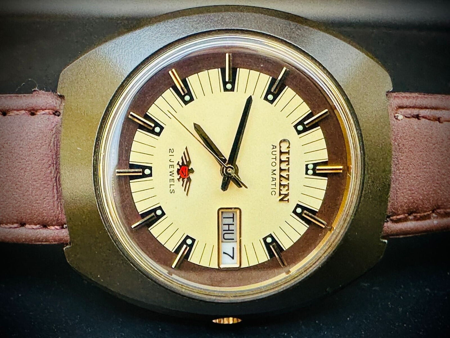 Citizen NOS Automatic 2/Tone Dial 21 Jewels 36mm Made in Japan Ref: 51-0751 - Grab A Watch Co