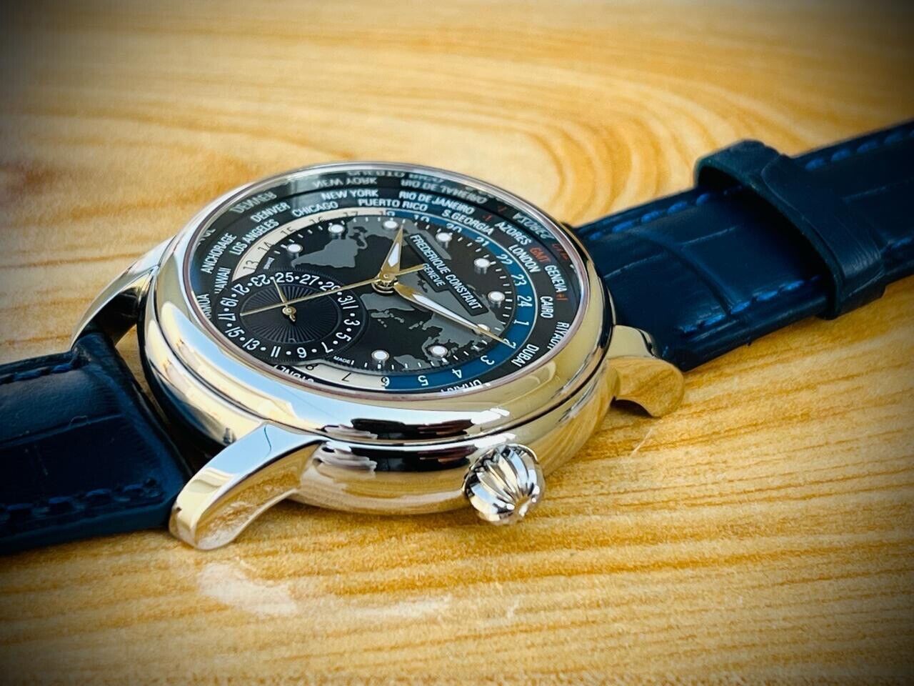Frederique Constant Classic Worldtimer Automatic Men's Watch FC-718NWM4H6 UK - Grab A Watch Co