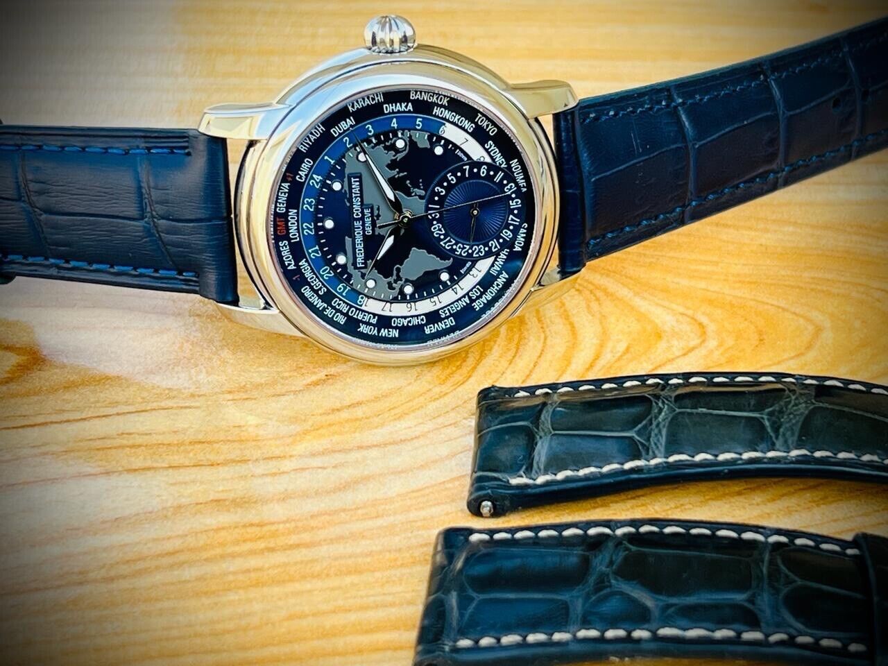 Frederique Constant Classic Worldtimer Automatic Men's Watch FC-718NWM4H6 UK - Grab A Watch Co