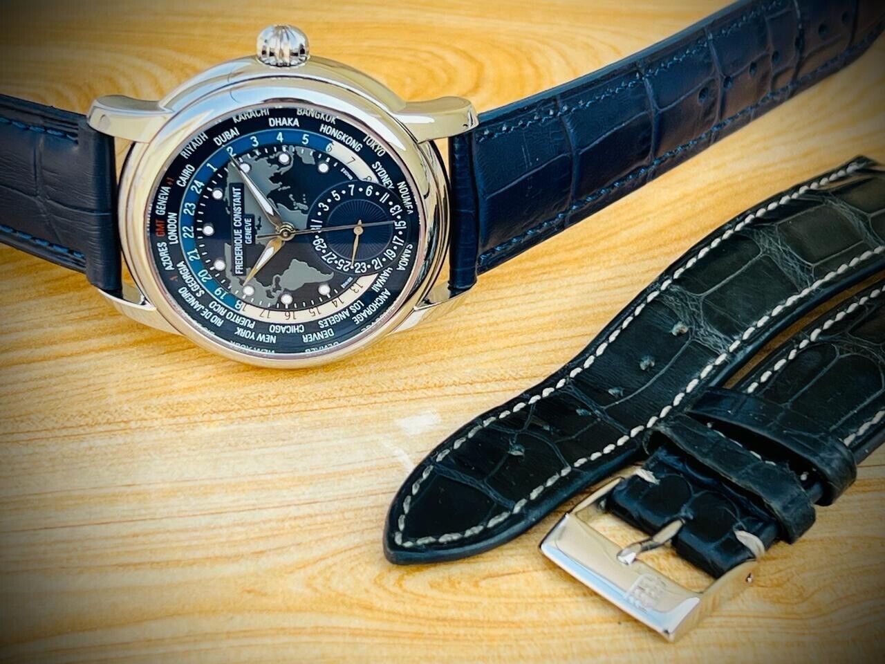 Frederique Constant Classic Worldtimer Automatic Men's Watch FC-718NWM4H6 UK - Grab A Watch Co