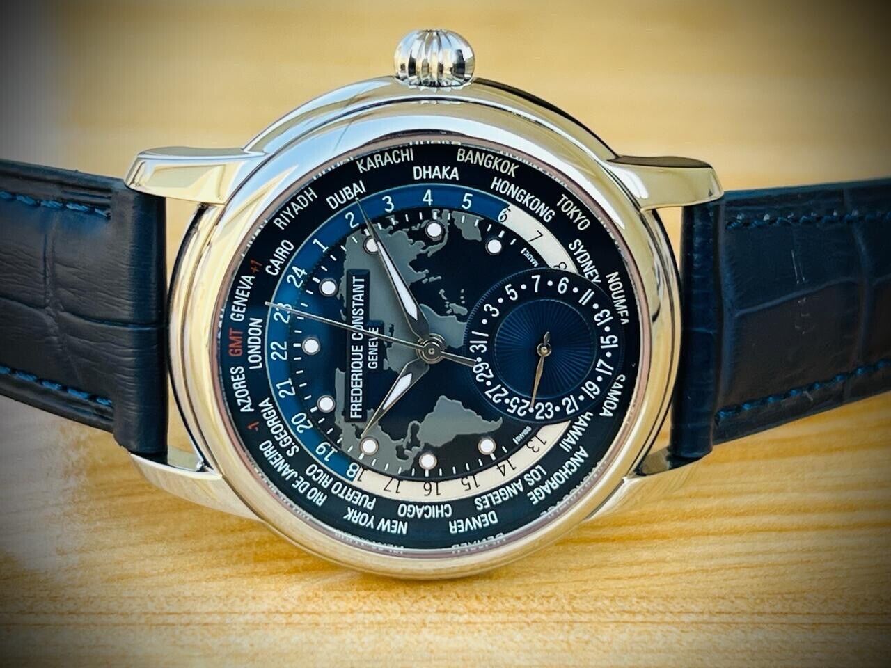 Frederique Constant Classic Worldtimer Automatic Men's Watch FC-718NWM4H6 UK - Grab A Watch Co